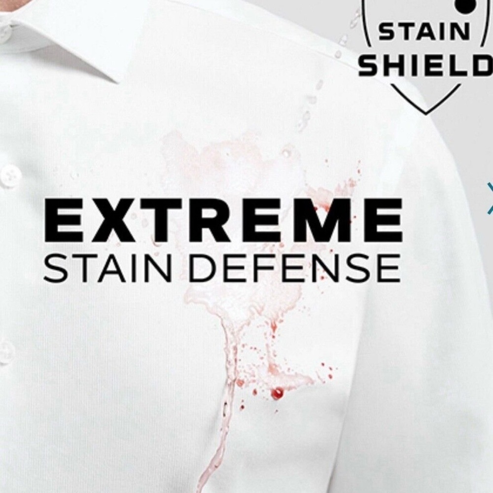 Van Heusen Big & Tall Stain Shield Dress Shirt SZ 18 NWT - Picture 2 of 6